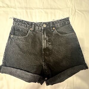 Zara Black High Waist Shorts